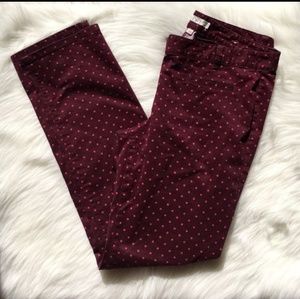 Loft Pink Poka Dot Pants